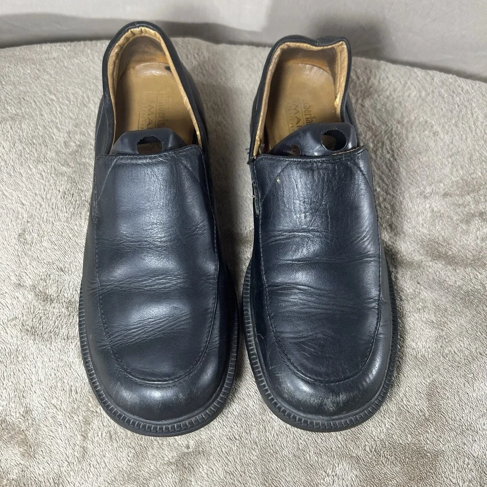 Timberland Smart Comfort Waterproof Black Leather Slip-On Loafer Men's Size 8.5